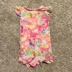 Posh Peanut Shorts Romper 3-6month Tie Dye